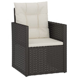 NNEVL Garden Armchair with Cushions Black Poly Rattan