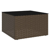 NNEVL 2 Piece Garden Lounge Set with Cushions Brown Poly Rattan