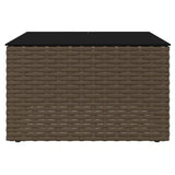 NNEVL 2 Piece Garden Lounge Set with Cushions Brown Poly Rattan
