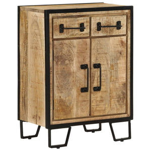 NNEVL Sideboard with 2 Drawers 53x31x72 cm Solid Wood Mango and Iron
