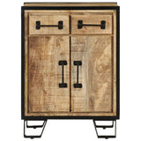 NNEVL Sideboard with 2 Drawers 53x31x72 cm Solid Wood Mango and Iron