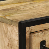 NNEVL Sideboard with 2 Drawers 53x31x72 cm Solid Wood Mango and Iron