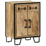 NNEVL Sideboard with 2 Drawers 53x31x72 cm Solid Wood Mango and Iron