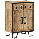 NNEVL Sideboard with 2 Drawers 53x31x72 cm Solid Wood Mango and Iron