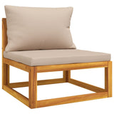 NNEVL 2 Piece Garden Sofa Set with Cushions Solid Wood Acacia