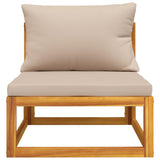 NNEVL 2 Piece Garden Sofa Set with Cushions Solid Wood Acacia