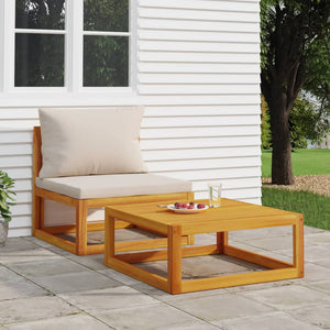 NNEVL Coffee Table 68x68x29 cm Solid Acacia Wood