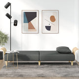 NNEVL Sofa Bed with Armrests Dark Grey Fabric