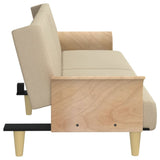 NNEVL Sofa Bed with Armrests Cream Fabric