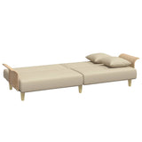 NNEVL Sofa Bed with Armrests Cream Fabric