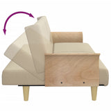 NNEVL Sofa Bed with Armrests Cream Fabric