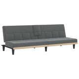 NNEVL Sofa Bed with Cup Holders Dark Grey Fabric