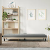 NNEVL Sofa Bed with Cup Holders Dark Grey Fabric