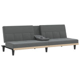 NNEVL Sofa Bed with Cup Holders Dark Grey Fabric