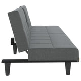 NNEVL Sofa Bed with Cup Holders Dark Grey Fabric