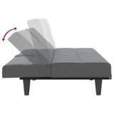 NNEVL Sofa Bed with Cup Holders Dark Grey Fabric