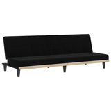 NNEVL Sofa Bed with Cup Holders Black Fabric