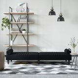 NNEVL Sofa Bed with Armrests Black Velvet