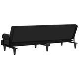 NNEVL Sofa Bed with Armrests Black Velvet