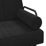 NNEVL Sofa Bed with Armrests Black Velvet