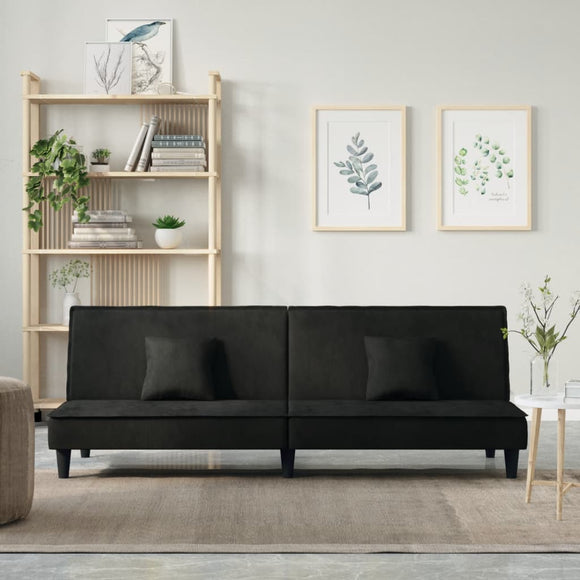 NNEVL Sofa Bed Black Velvet