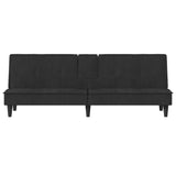 NNEVL Sofa Bed with Cup Holders Black Velvet