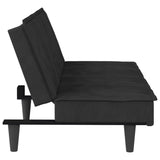 NNEVL Sofa Bed with Cup Holders Black Velvet