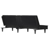 NNEVL Sofa Bed with Cup Holders Black Velvet