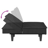 NNEVL Sofa Bed with Cup Holders Black Velvet