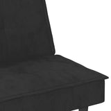 NNEVL Sofa Bed with Cup Holders Black Velvet