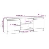 NNEVL TV Cabinet with Door Sonoma Oak 102x30x36 cm