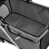 NNEVL Folding Dog Stroller Grey 76x50x100 cm Oxford Fabric