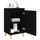 NNEVL Bedside Cabinets 2 pcs Black 40x35x70 cm Engineered Wood