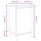 NNEVL Bedside Cabinets 2 pcs Black 40x35x70 cm Engineered Wood