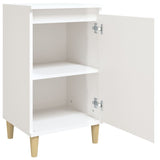 NNEVL Bedside Cabinet High Gloss White 40x35x70 cm Engineered Wood