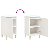 NNEVL Bedside Cabinet High Gloss White 40x35x70 cm Engineered Wood