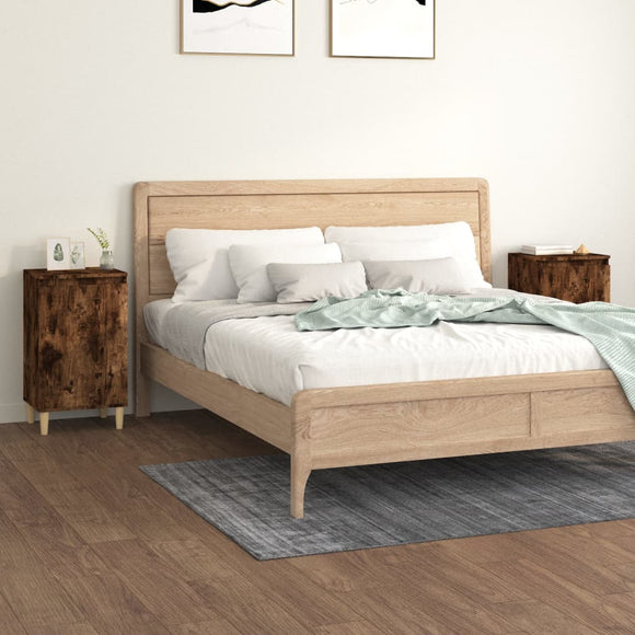 NNEVL Bedside Cabinets 2 pcs Smoked Oak 40x35x70 cm Engineered Wood