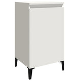 NNEVL Bedside Cabinet White 40x35x70 cm Engineered Wood