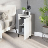 NNEVL Bedside Cabinet White 40x35x70 cm Engineered Wood