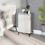 NNEVL Bedside Cabinet White 40x35x70 cm Engineered Wood