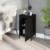 NNEVL Bedside Cabinet Black 40x35x70 cm Engineered Wood