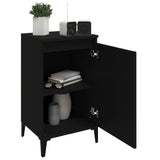 NNEVL Bedside Cabinet Black 40x35x70 cm Engineered Wood