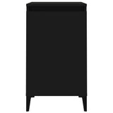 NNEVL Bedside Cabinet Black 40x35x70 cm Engineered Wood
