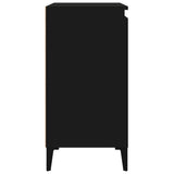 NNEVL Bedside Cabinet Black 40x35x70 cm Engineered Wood