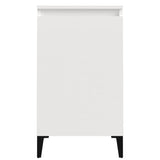 NNEVL Bedside Cabinets 2 pcs High Gloss White 40x35x70cm Engineered Wood
