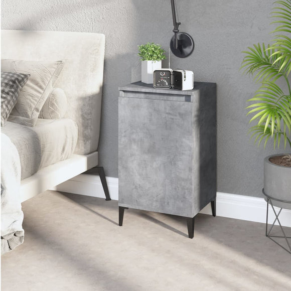 NNEVL Bedside Cabinet Concrete Grey 40x35x70 cm Engineered Wood