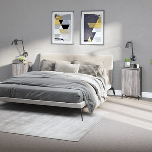 NNEVL Bedside Cabinets 2 pcs Grey Sonoma 40x35x70 cm Engineered Wood