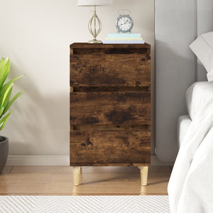 NNEVL Bedside Cabinet Smoked Oak 40x35x70 cm Engineered Wood