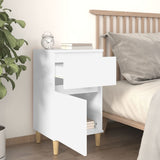 NNEVL Bedside Cabinet White 40x35x70 cm