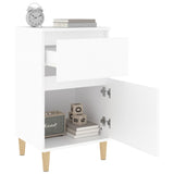NNEVL Bedside Cabinet White 40x35x70 cm